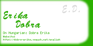 erika dobra business card